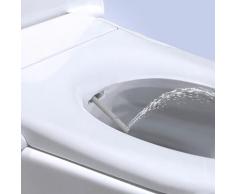 Schütte Tiefspül-WC MANETTI, (Set), spülrandlos mit Dusch WC-Aufsatz, Toilettendeckel Bidetfunktion und Ladydusche, WC Sitz Absenkautomatik Schnellverschluss weiß WC-Becken Bad Sanitär