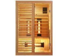 Dewello Infrarotkabine Hamlin Vollspektrum, für bis zu 2 Personen beige Infrarotkabinen Sauna Bad Sanitär