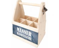 Contento Flaschenkorb Männer Handtasche, (1 tlg.), aus europäischem Holz bunt Körbe Boxen Regal- Ordnungssysteme Küche Ordnung
