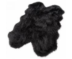 Fellteppich, »Dena«, my home Selection, fellförmig, Höhe 60 mm, maschinell getuftet, schwarz, schwarz