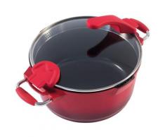 KING Kochtopf, Aluminiumguss, (1 tlg.), Induktion rot Kochtopf Fleischtöpfe Töpfe Haushaltswaren