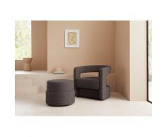 LeGer Home by Lena Gercke Polsterhocker Taraneh, Rund, auch in Bouclé-Stoff, passend zur Taraneh -Serie grau Hocker Möbel mit Aufbauservice