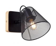 Brilliant Leuchten Wandstrahler Whole, E14, 1 St., schwarz/holzfarbend schwarz, holzfarbend Strahler Spots Lampen