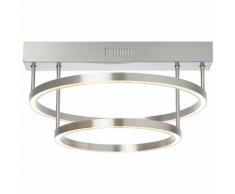 Brilliant Leuchten Tunar LED Deckenleuchte 2flg rund nickel grau LED-Lampen LED-Leuchten SOFORT LIEFERBARE Lampen Deckenleuchten