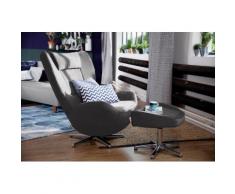 TOM TAILOR Hocker PURE, mit Metall-Drehfuß in Chrom grau Polsterhocker Sessel und Sofas Couches