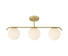 Nordlux Hängeleuchte GRANT, E14, Mundgeblasenes Glas, Messing Style goldfarben Deckenleuchten SOFORT LIEFERBARE Lampen Leuchten