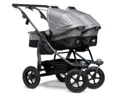 tfk Zwillings-Kombikinderwagen duo grau Kinder Geschwisterwagen Kinderwagen Buggies