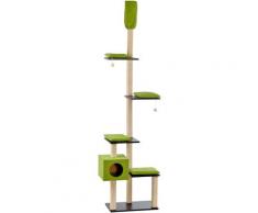 SILVIO design Kratzbaum Bashira, hoch, BxTxH: 73x47x230-260 cm grün Kratz- Kletterbäume Katze Tierbedarf