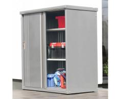 Wolff Geräteschrank 135-Set grau Geräteschränke Geräteschuppen -schränke Garten Balkon Schränke