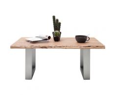 MCA furniture Couchtisch Cartagena, Massivholz mit Baumkante und natürlichen Rissen Löchern beige Couchtische Tische Möbel sofort lieferbar