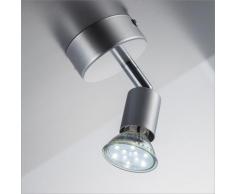 B.K.Licht LED Deckenleuchte, GU10, Warmweiß, Deckenlampe Wohnzimmer schwenkbar GU10 Metall Decken-Spot Leuchte silberfarben Deckenleuchte LED-Lampen LED-Leuchten Lampen Leuchten sofort lieferbar