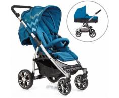 Gesslein Kombi Kinderwagen S4 Air+ Eloxiert/Petrol & Babywanne C3 Petrol, blau, Unisex, petrol