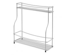 Metaltex Gewürzregal Polytherm, (1 St.), Metaltex-Polytherm-Beschichtung, 2 Ablageflächen silberfarben Gewürzständer Kochen Backen Haushaltswaren