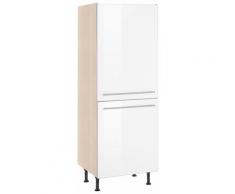 OPTIFIT Hochschrank Bern, weiß, lava Hochglanz/akaziefarben