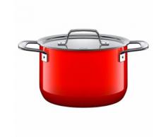 Silit Kochtopf hoch, Induktion, Metalldeckel, Silargan Zeno Red rot Fleischtöpfe Töpfe Haushaltswaren