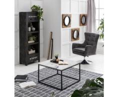 SIT Couchtisch, mit Marmorplatte, quadratisch schwarz Couchtisch Couchtische eckig Tische