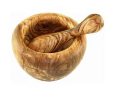 Olivenholz-erleben Mörser (Set 2-tlg), braun, holzfarben