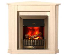 Elektrokamin ALBERO "Louisiana" Elektrokaminöfen beige Elektrokamine Eckkamin mit Heizung, 10002000 W, 3D Flammeffekt, Fernbedienung
