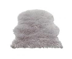 Fellteppich Dena Home affaire fellförmig Höhe 60 mm maschinell getuftet, silberfarben, silberfarben