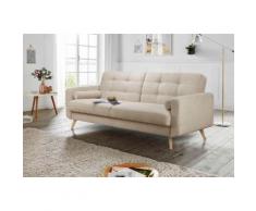 andas 3-Sitzer Jelle, auch mit Bettfunktion und Bettkasten, inkl. Rollkissen braun Sofas Einzelsofas Couches