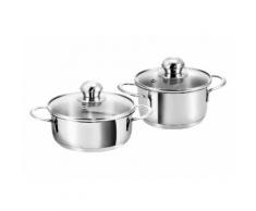 Kopf Topf-Set Parvus silberfarben Topfsets Töpfe Haushaltswaren Topf