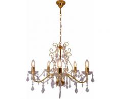 näve Kronleuchter Lucia, E14, 1 St., Hängeleuchte, Pendellampe, Pendelleuchte goldfarben Deckenleuchten SOFORT LIEFERBARE Lampen Leuchten