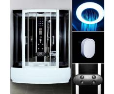 HOME DELUXE Dampfdusche Diamond, Dampfdusche/Wanne/Sauna/Whirpool schwarz Duschkabinen Duschen Bad Sanitär