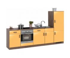 wiho Küchen Küchenzeile Tacoma, mit E-Geräten, Breite 280 cm EEK A orange Küchenzeilen Geräten -blöcke Küchenmöbel Arbeitsmöbel-Sets