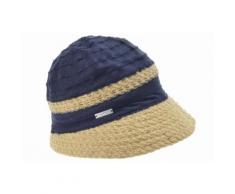 Seeberger Sonnenhut Glocke in Materialmix 54648-0, blau, Damen, blau-sand