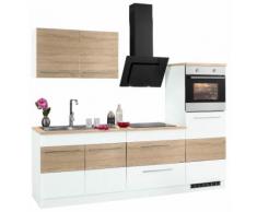 HELD MÖBEL Küchenzeile Trient, mit E-Geräten, Breite 240 cm EEK B braun Küchenzeilen Geräten -blöcke Küchenmöbel Arbeitsmöbel-Sets
