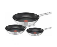 Tefal Pfannen-Set Duetto (Set 3-tlg), silberfarben, silberfarben
