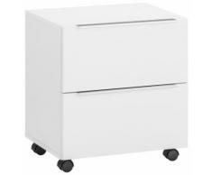 Borchardt Möbel Rollcontainer Kai 2 Schubkästen Breite 46 cm, weiß, weiß matt / weiß matt
