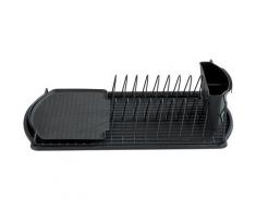 WENKO Trockenständer Basic Schwarz, (1 tlg.), pulverbeschichtetes Metall schwarz Abtropfgestelle Küchenhelfer Haushaltswaren