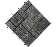 florco Terrassenplatten stone, Klickfliesen schwarz Terrassenfliesen Terrassenböden Garten Balkon