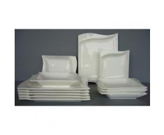 van Well Tafelservice Harmony, (Set, 12 tlg.), modern geschwungene Kanten, spülmaschinengeeignet, mikrowellengeeignet weiß Geschirr-Sets Geschirr, Porzellan Tischaccessoires Haushaltswaren