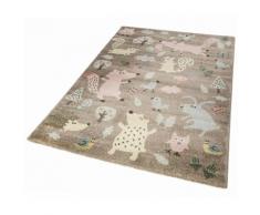 Sigikid Kinderteppich Forest, rechteckig, 13 mm Höhe, Wald Tiere Design, Kurzflor braun Kinder Kinderteppiche mit Motiv Teppiche