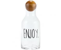 Karaffe Enjoy, Glas, mit Schriftzug farblos Karaffen Gläser Glaswaren Haushaltswaren
