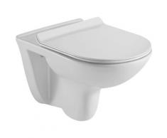 Sanotechnik Tiefspül-WC FARO, inklusive Deckel mit Absenkautomatik weiß WC-Becken WC Bad Sanitär