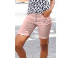 LASCANA Bermudas, mit Knopfleiste lila Damen Bermudas Hosen