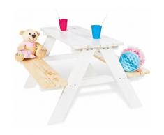 Pinolino Kindersitzgruppe Nicki für 4, weiß Kinder Gartenmöbel Outdoor-Spielzeug Sitzmöbel-Sets