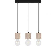 SPOT Light Pendelleuchte PINO, E27, Hängeleuchte, Naturprodukt aus Massivholz, Nachhaltig mit FSC-Zertifikat, Kabel kürzbar, Made in EU schwarz Pendelleuchten und Hängeleuchten Deckenleuchten Lampen Leuchten