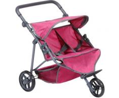 Knorrtoys Puppen-Zwillingsbuggy Duo, berry rosa Kinder Puppenzubehör Puppen Puppenwagen