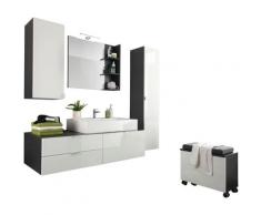 trendteam Waschtisch-Set Beach, (Set, 4 tlg.), mit Aufsatzwaschbecken weiß Bad-Sparsets Badmöbel Kastenmöbel-Sets