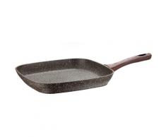 PINTINOX Grillpfanne Chalet, Aluminium, Stein-Optik, eckig, 28x28 cm Induktionsgeeignet braun Grillpfannen Pfannen Haushaltswaren
