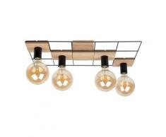 SPOT Light Deckenleuchte CHESTER, E27, Modernes Design, aus Eichenholz und Metall, passende LM E27 / exclusive, Nachhaltig, Made in Europe schwarz Deckenleuchten Lampen Leuchten sofort lieferbar