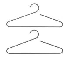 BLOMUS Kleiderbügel Set 2 Garderobenbügel -CURL- Steel Gray grau Ständer, Halterungen Haken Aufbewahrung Ordnung Wohnaccessoires