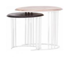 Gutmann Factory Satztisch Ivory weiß Blumentisch Blumenhocker Deko Wohnaccessoires Tisch