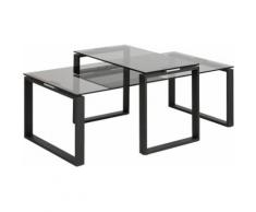 andas Couchtisch Karolina (Set 2 Stück), schwarz, schwarz
