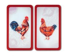 WENKO Herd-Abdeckplatte Farm, (Set, 2 tlg.), rutschfesten Spezialfüße bunt Küchenaccessoires Wohnaccessoires