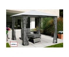 KONIFERA Pavillon Kreta, BxT: 300x300 cm, Stahlgestell, mit Ersatz-Dach grau Pavillons Garten Balkon